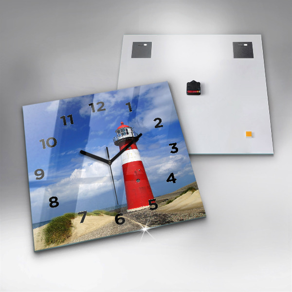 Square wall clock Lighthouse