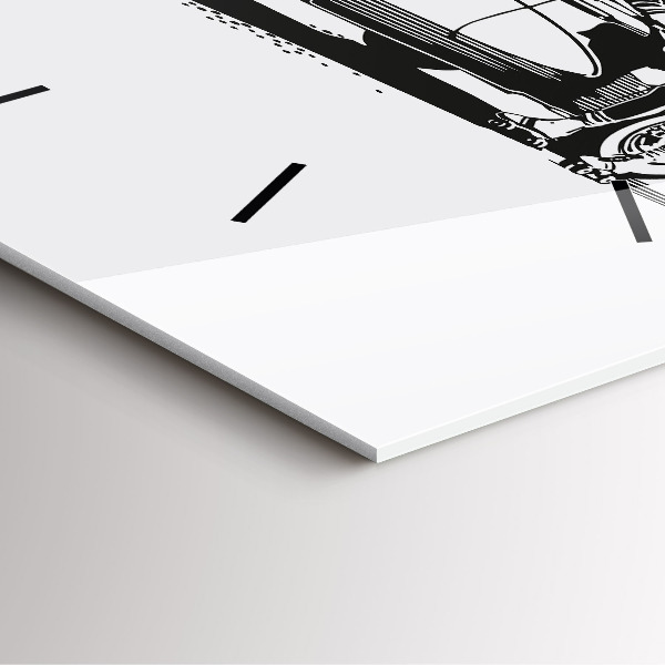 Square wall clock Retro Illustration