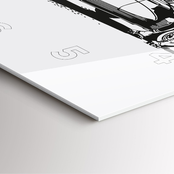 Square wall clock Retro Illustration