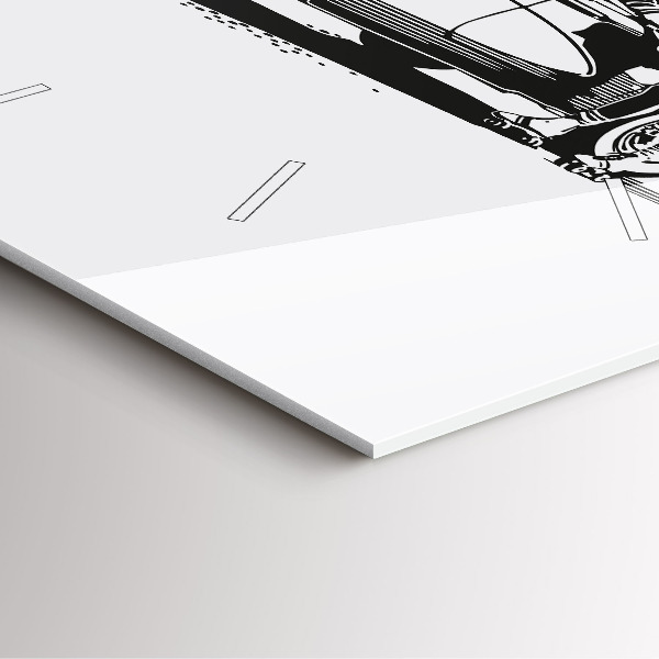 Square wall clock Retro Illustration