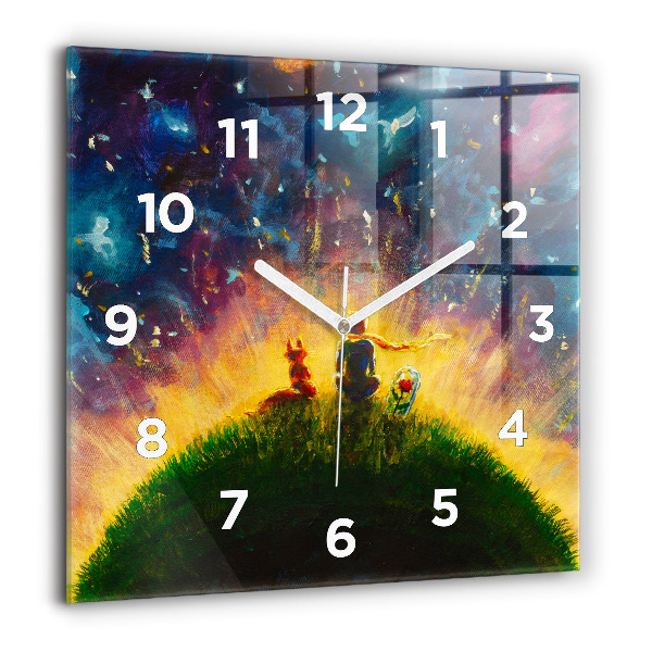 Square wall clock Abstraction The Little Prince