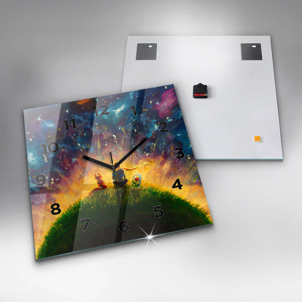 Square wall clock Abstraction The Little Prince
