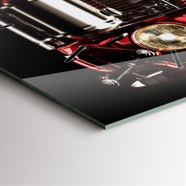 Square wall clock Old vintage car