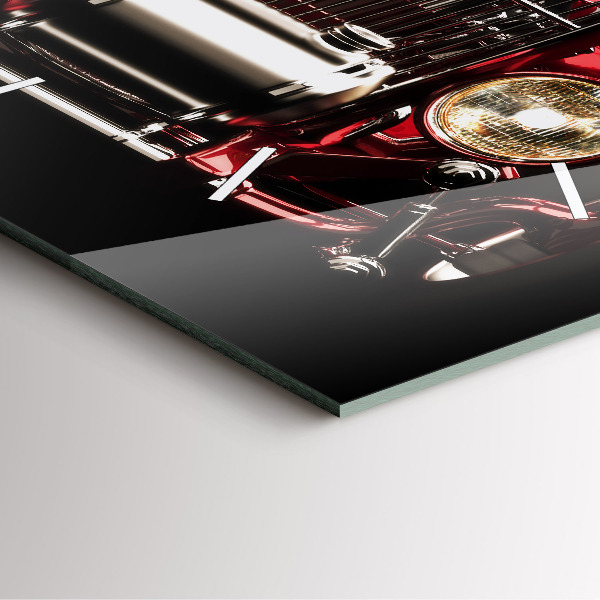 Square wall clock Old vintage car