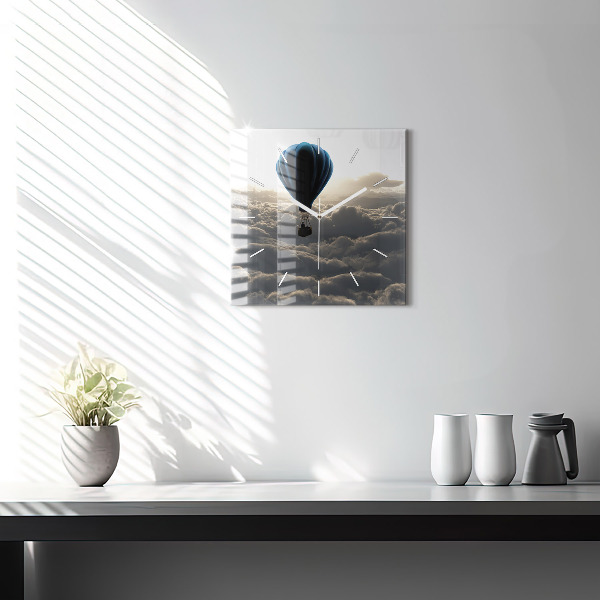 Square wall clock Balloon in the sky