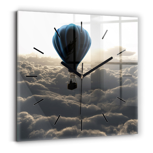 Square wall clock Balloon in the sky