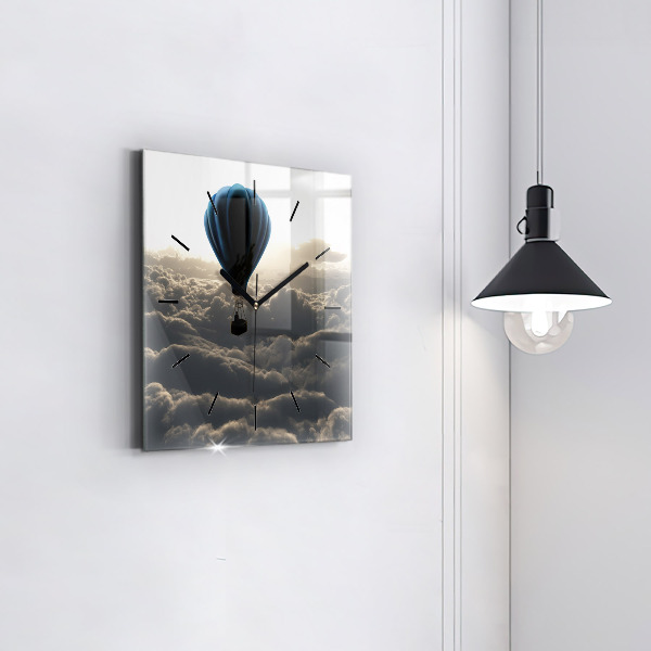 Square wall clock Balloon in the sky
