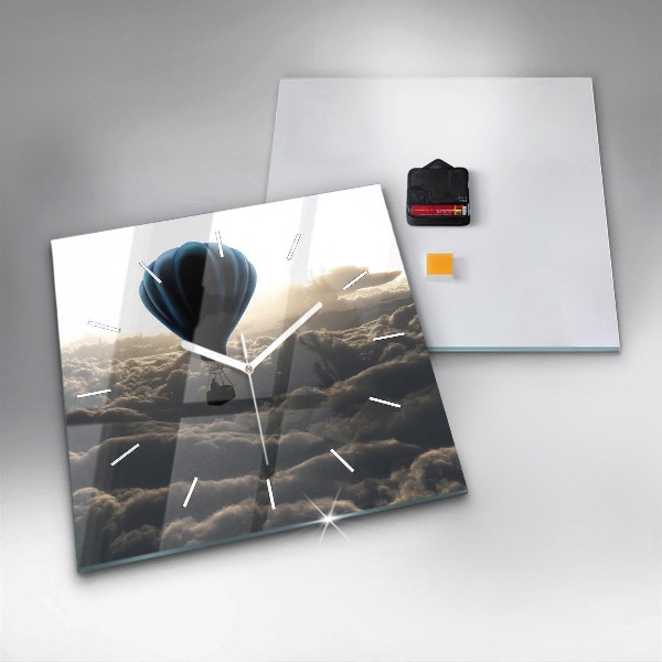 Square wall clock Balloon in the sky