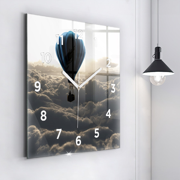 Square wall clock Balloon in the sky