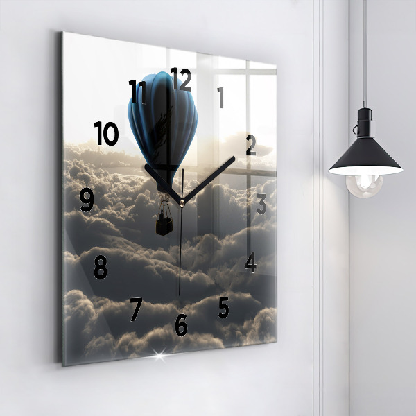 Square wall clock Balloon in the sky
