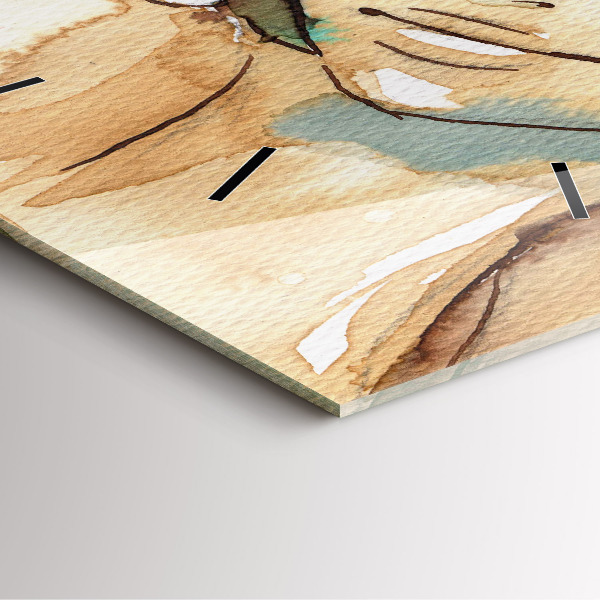 Square wall clock Abstraction Woman