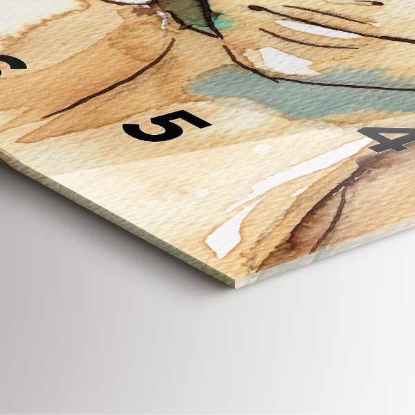 Square wall clock Abstraction Woman