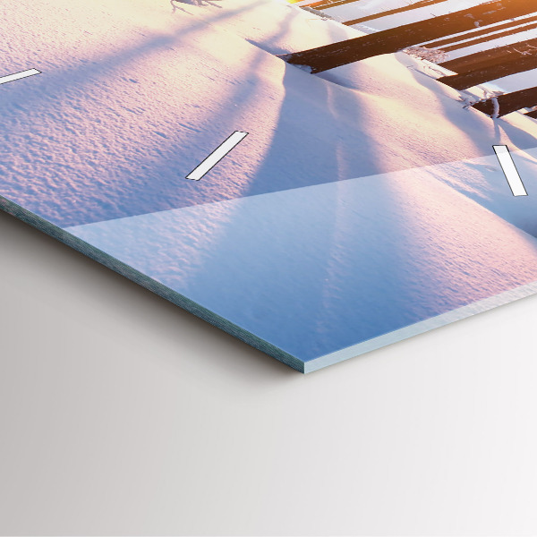 Square wall clock Sunset Forest