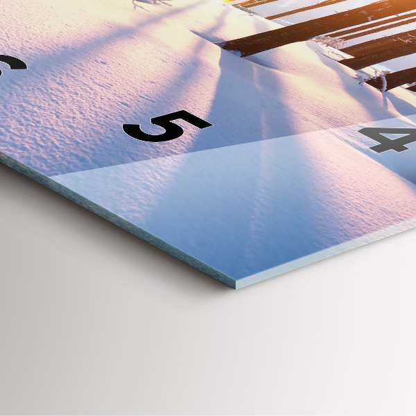 Square wall clock Sunset Forest