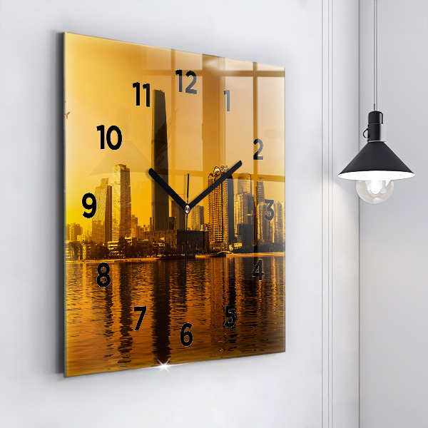 Square wall clock Zhujiang River