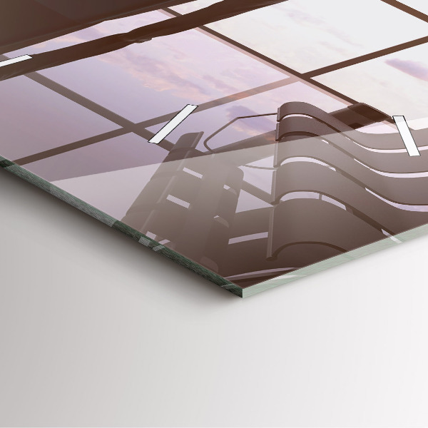 Square wall clock Man at the airport