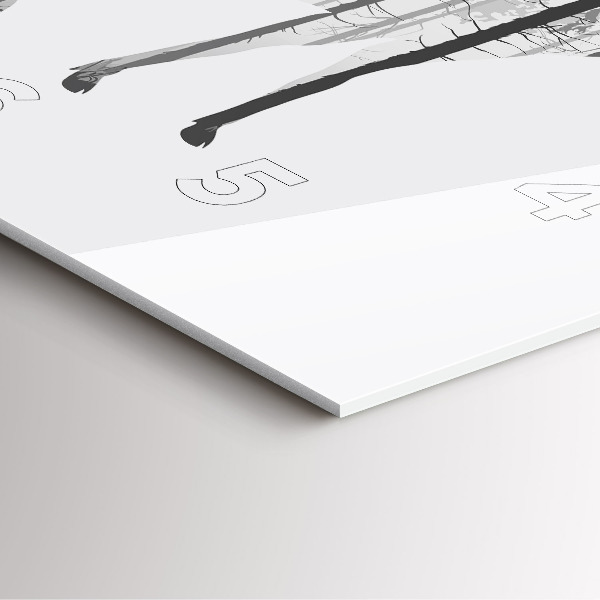 Square wall clock Silhouette of a deer Forest