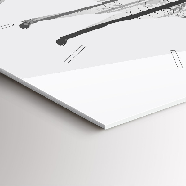 Square wall clock Silhouette of a deer Forest