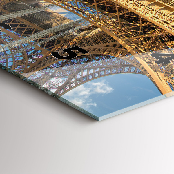 Square wall clock France Eiffel Tower