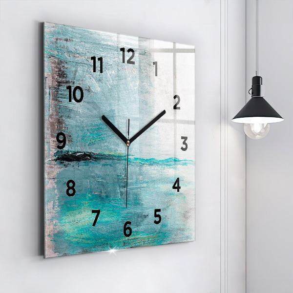 Square wall clock Oil texture abstract