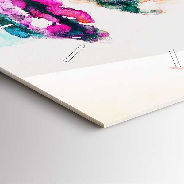 Square wall clock Abstract woman face