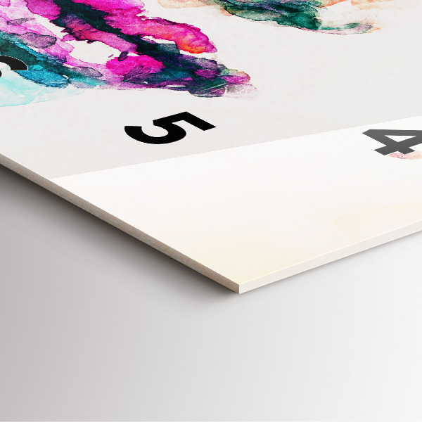 Square wall clock Abstract woman face