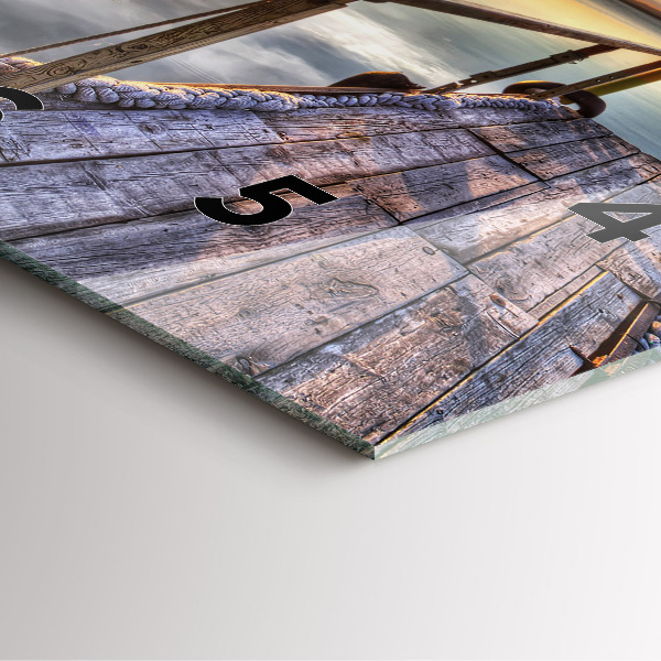 Square wall clock Lake Sunset