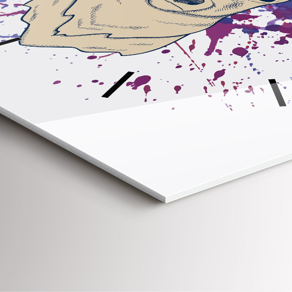 Square wall clock Deer vector illustration