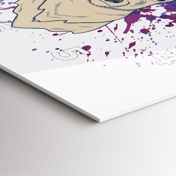 Square wall clock Deer vector illustration