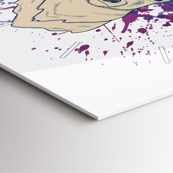 Square wall clock Deer vector illustration