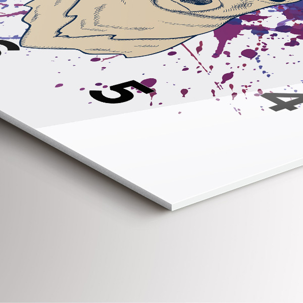 Square wall clock Deer vector illustration