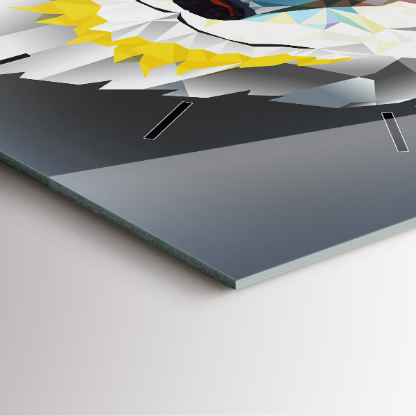 Square wall clock Wolf head