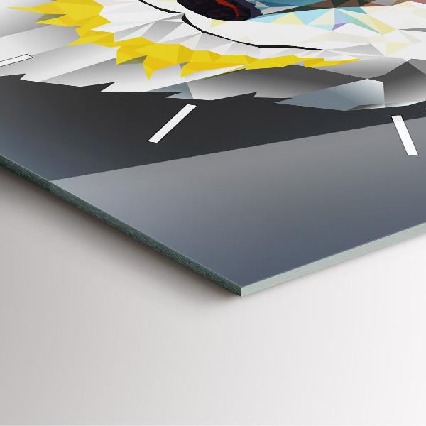 Square wall clock Wolf head