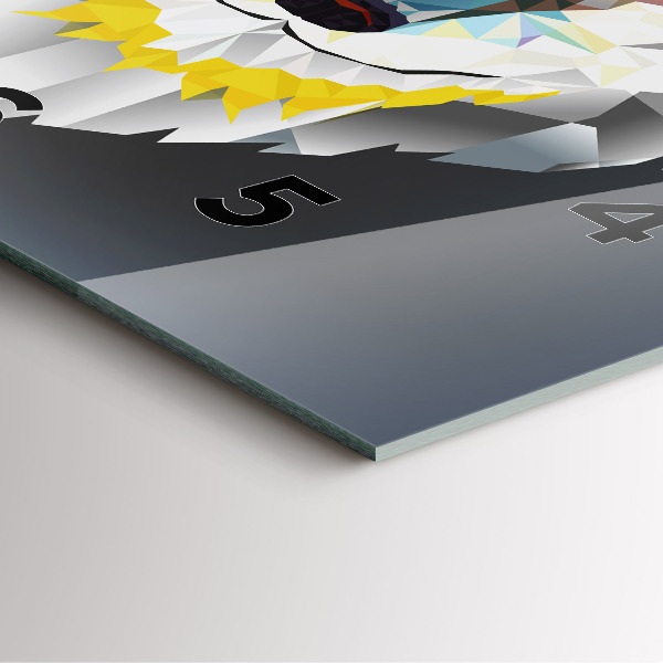 Square wall clock Wolf head