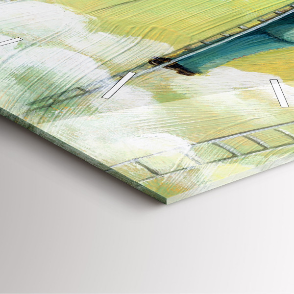 Square wall clock People on the ladder