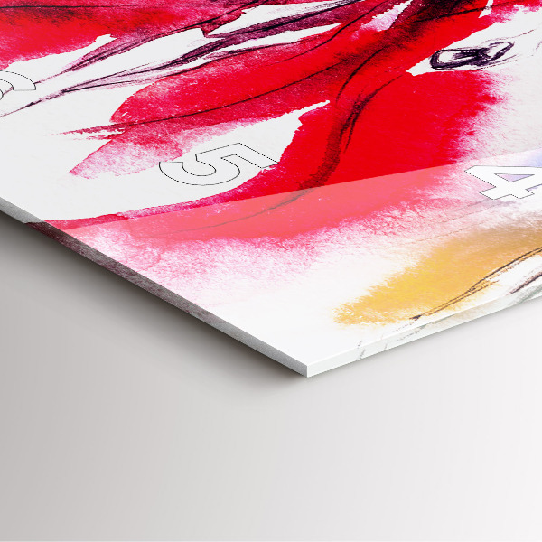 Square wall clock Women in colorful dresses