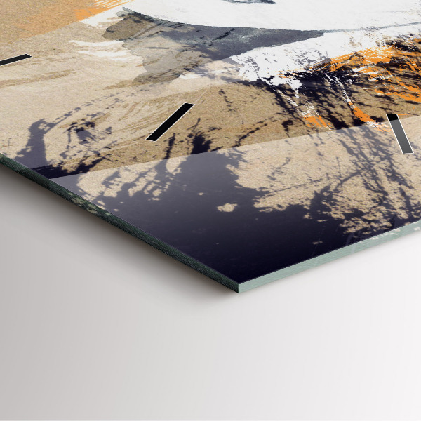 Square wall clock Portrait of a woman abstract