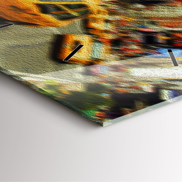 Square wall clock New York City taxis