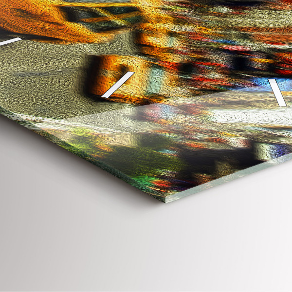 Square wall clock New York City taxis