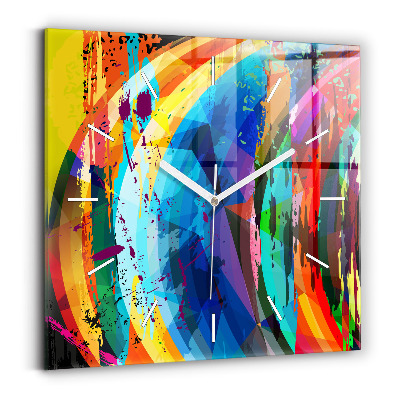 Square wall clock Abstract background