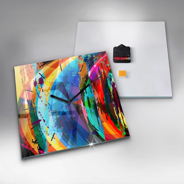 Square wall clock Abstract background