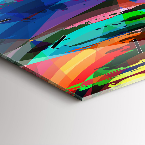 Square wall clock Abstract background