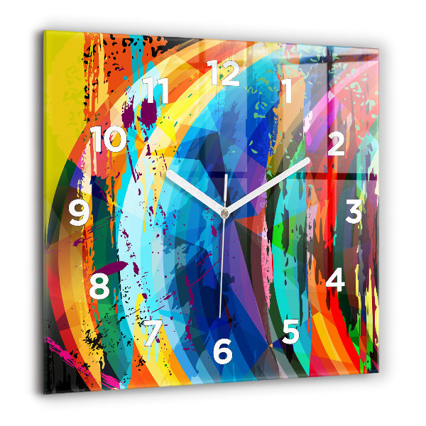 Square wall clock Abstract background