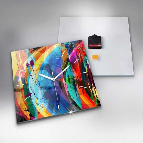 Square wall clock Abstract background