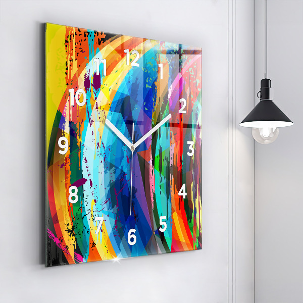 Square wall clock Abstract background