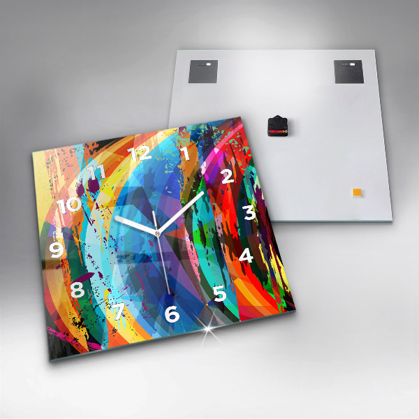 Square wall clock Abstract background