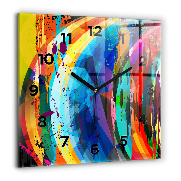 Square wall clock Abstract background