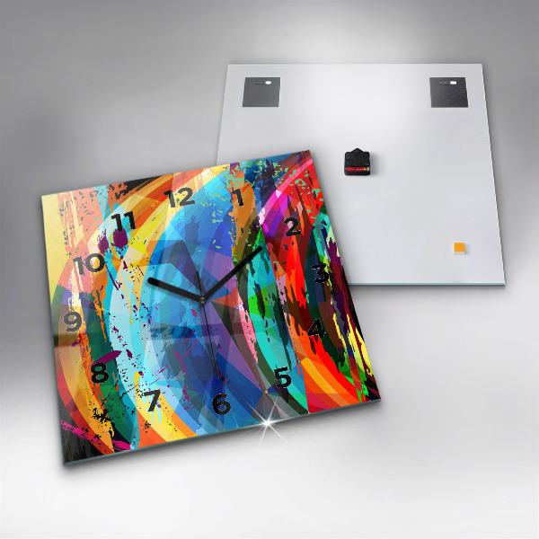 Square wall clock Abstract background