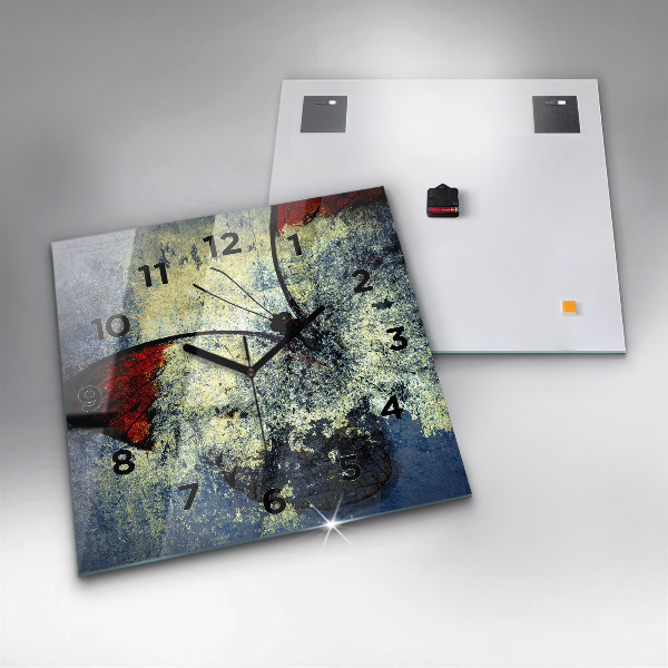 Square wall clock Butterfly vintage style