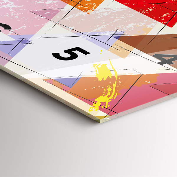 Square wall clock Geometric Triangles